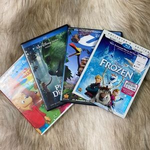 Childrens DVD Bundle - Blu-Ray Frozen, Disney Up, Disney Pete’s Dragon